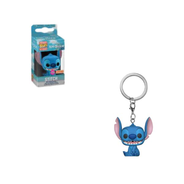 Pocket Pop Lilo and Stitch Stitch Flocked Keychain 1