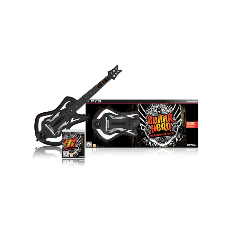 Featured image for “Guitar Hero Warriors of Rock Bundle (game and guitar controller)”